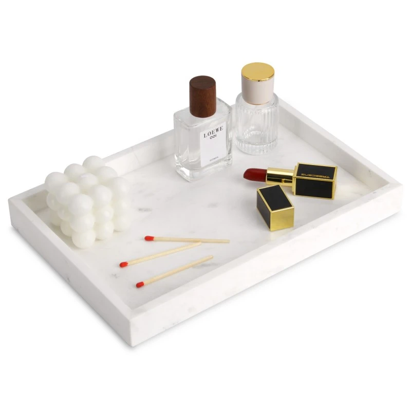 Jazz White Marble-Tablett
