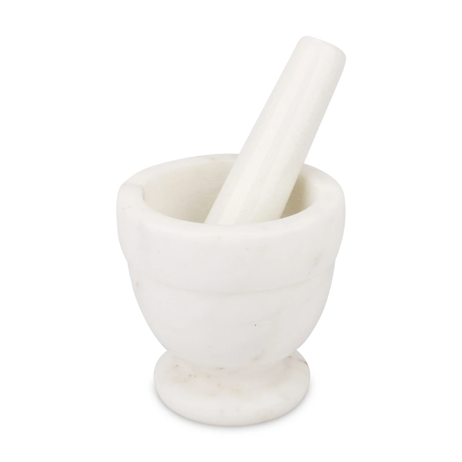 M&ouml;rser und St&ouml;&szlig;el aus wei&szlig;em Marmor D10,5 x 10,5 cm H