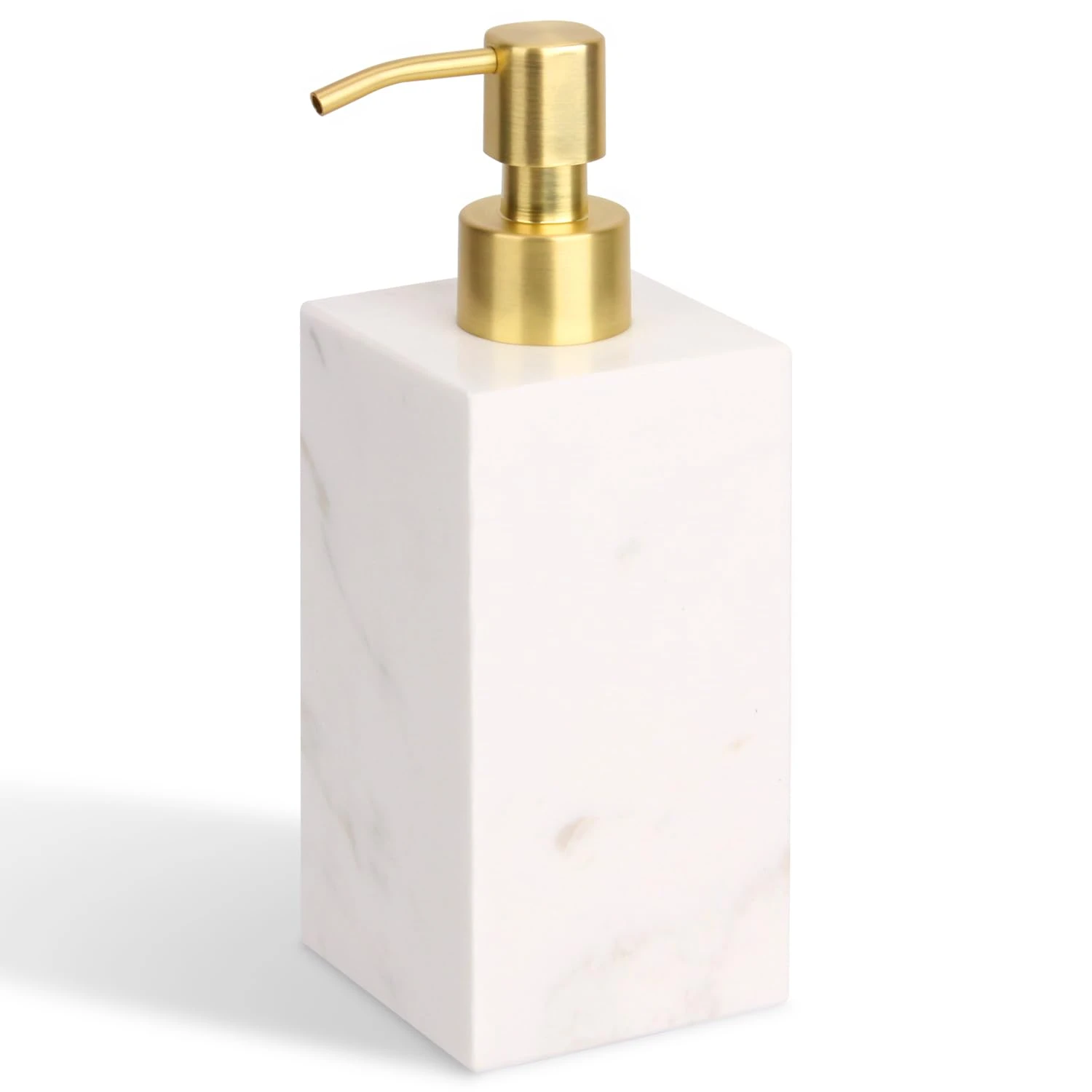 Jazz White Square Seifenspender aus Marmor