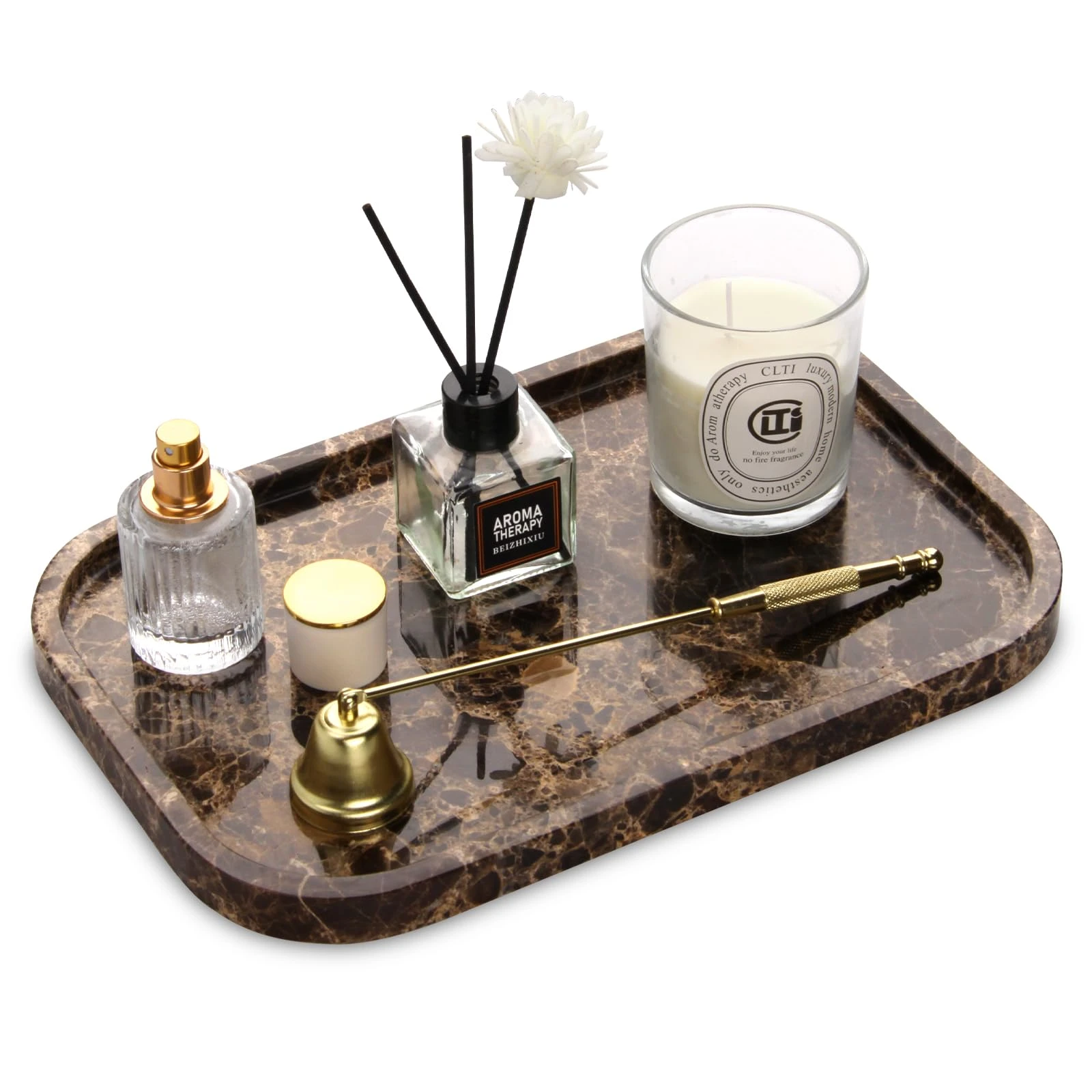 Luxus-Kaffeenetz-Rechteck-Marmortablett