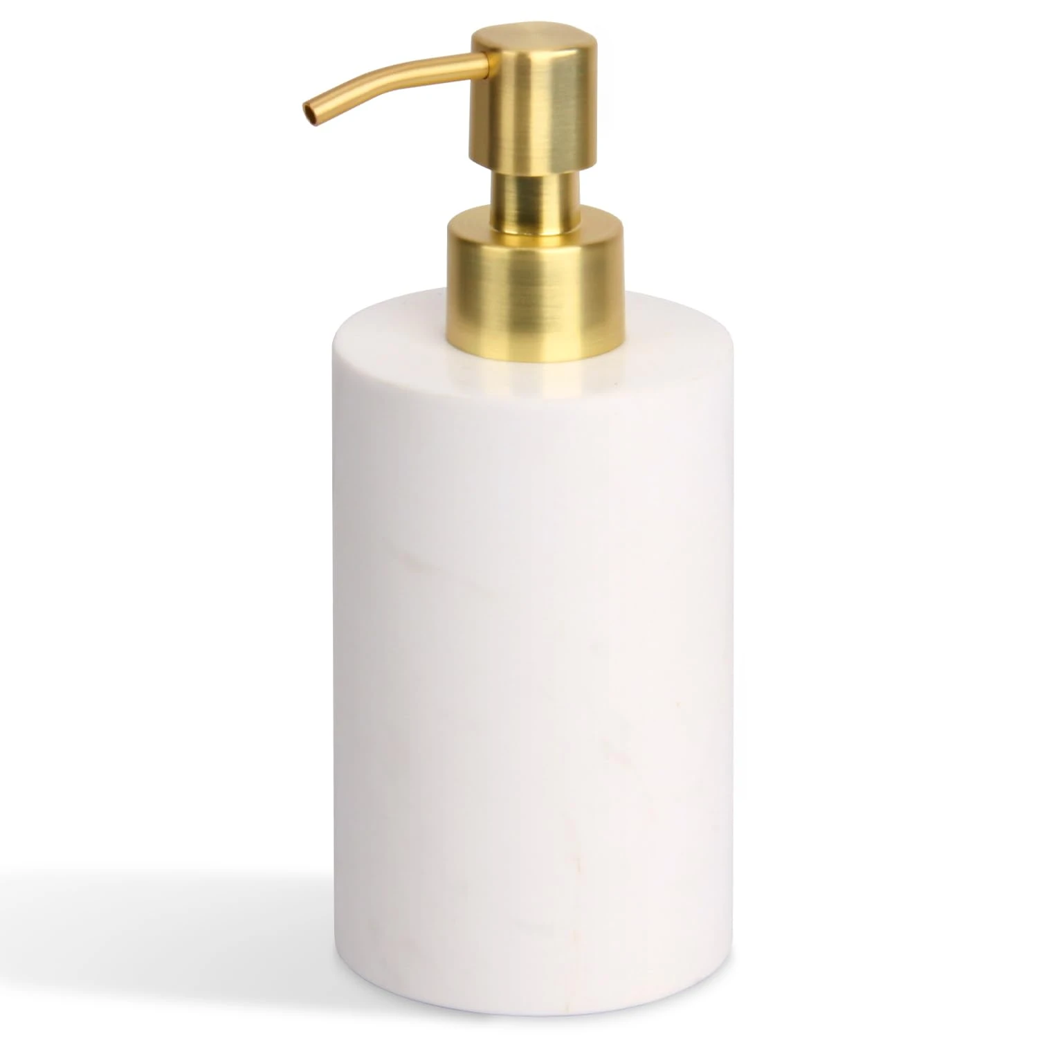 Jazz White Round Seifenspender aus Marmor
