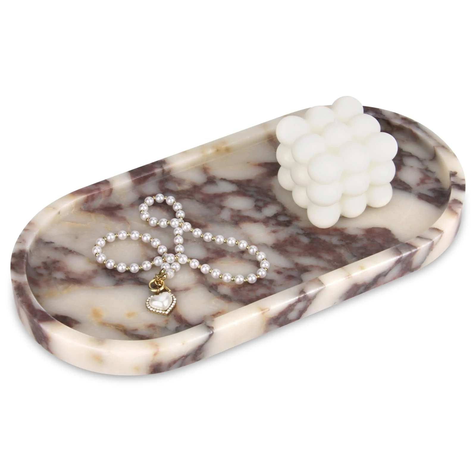 Luxuri&ouml;ses ovales Marmortablett von Bulgari