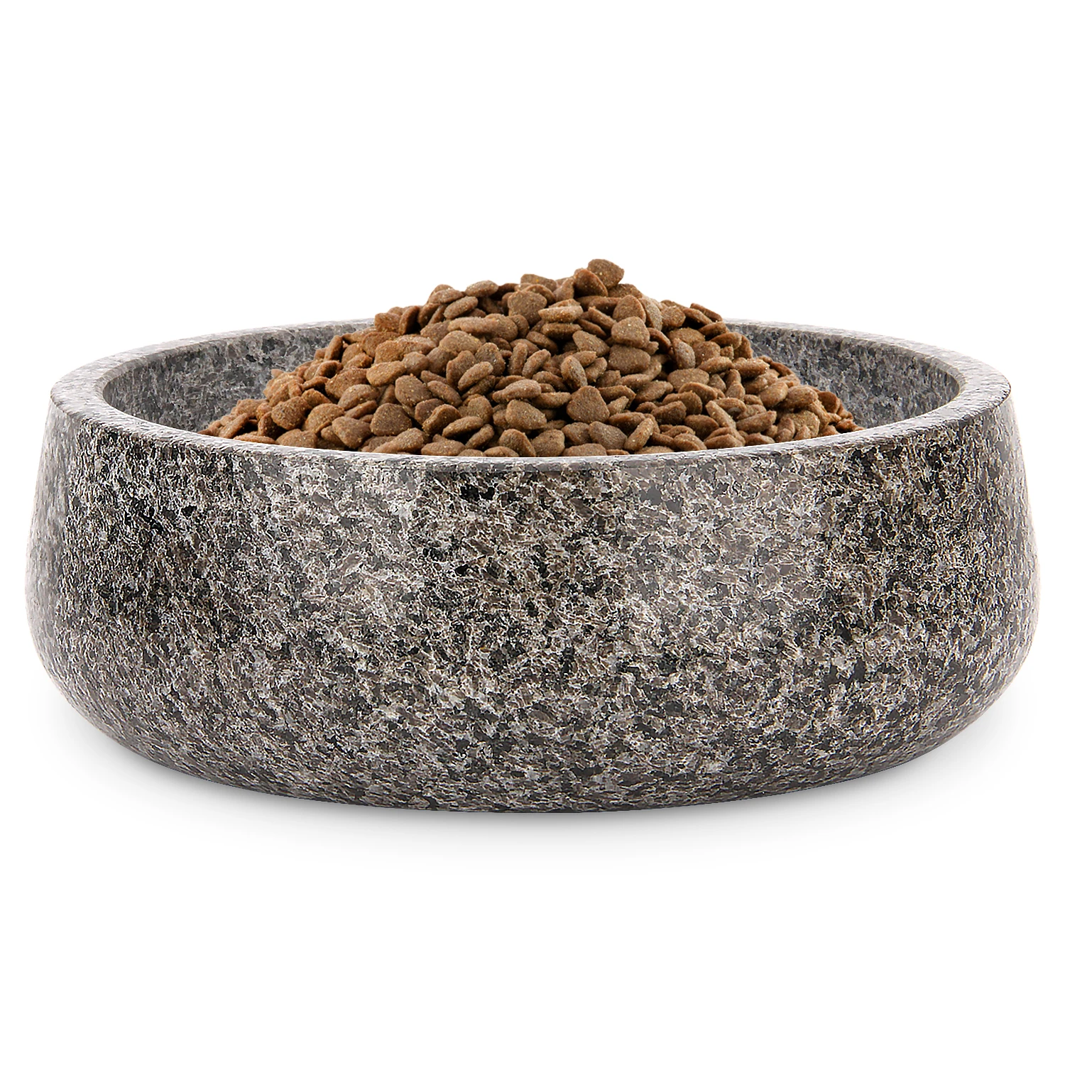 Hundenapf aus Granit, beschwerter, auslaufsicherer Beh&auml;lter f&uuml;r Tierfutter und Wasser aus Naturstein